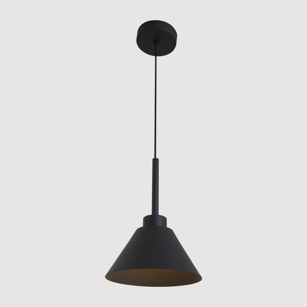Pendente Led Aluminio Preto 7w 2700k 20cm Plie