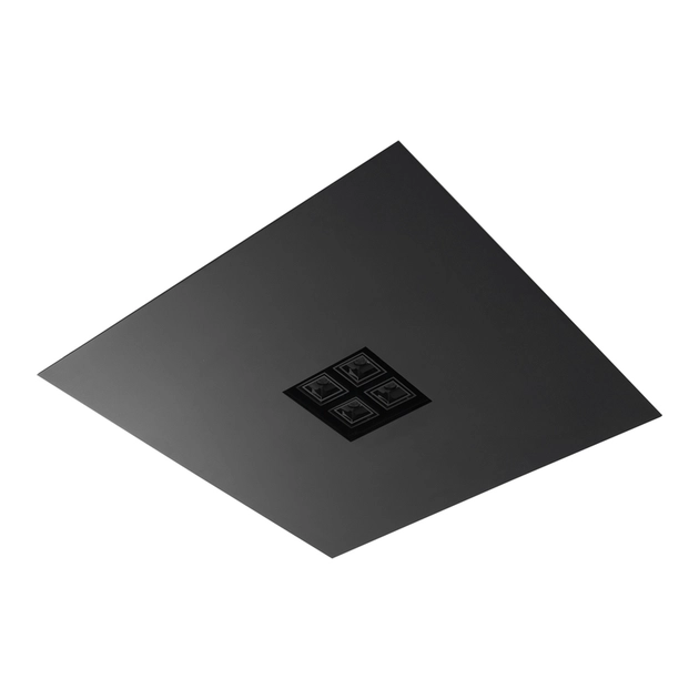 Plafon Led De Sobrepor Aluminio Preto 24,8w 2700k Movie