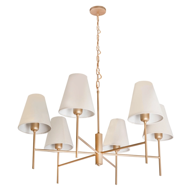 Lustre Tecido Aluminio Dourado Thomas