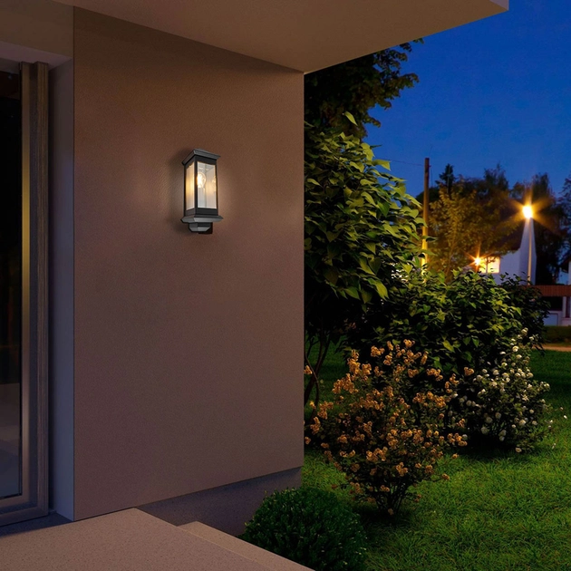 Arandela Vidro Aluminio Preto Toscana Trap Duo