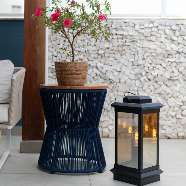 Luminaria De Piso Vidro Aluminio Preto Ip62 Toscana Trap