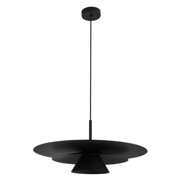 Pendente Led Aluminio Preto 7w 2700k 60cm Plie