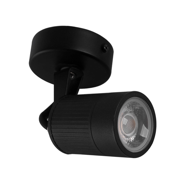 Spot Sobrepor Led 7w 450lm Ip65 3000k Aluminio Preto