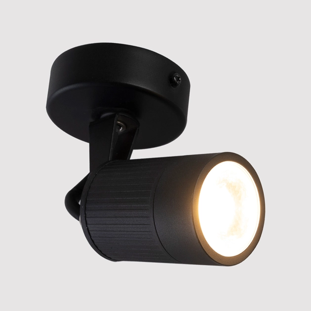 Spot Sobrepor Led 7w 450lm Ip65 3000k Aluminio Preto