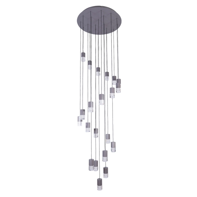 Pendente Led Aluminio Cinza 72w 3000k Capsula