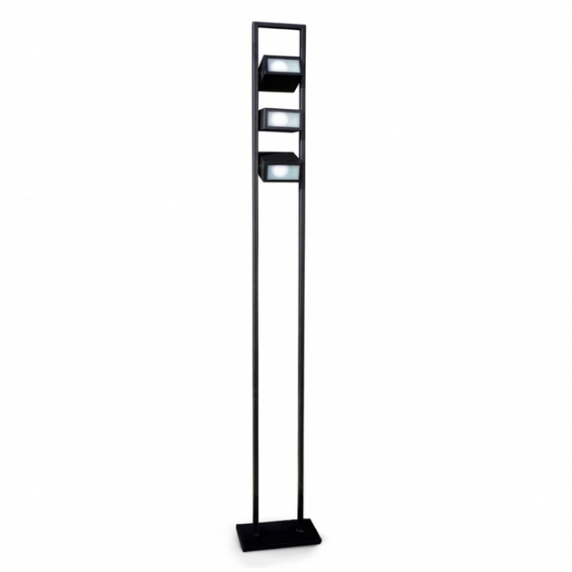 Poste 2,10m Ip54 E27 Aluminio Preto Fosco