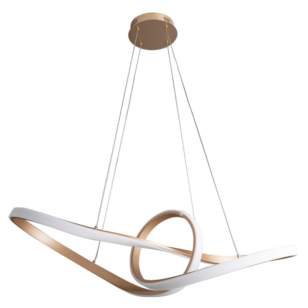 Pendente Led Silicone Metal Dourado 58w 3000k Flow
