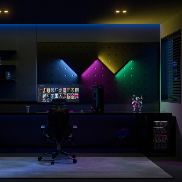 Luminaria De Piso Led Preto 24w Rgbw 110 Smart+
