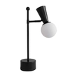 Luminaria De Mesa Vidro Aluminio Sears - PRETO
