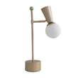 Luminaria De Mesa Vidro Aluminio Sears - DOURADO