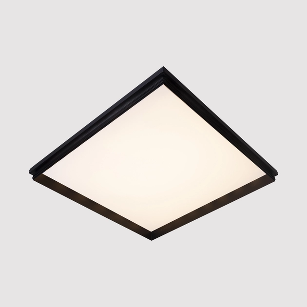 Plafon Led De Embutir Quadrado Preto 37,8w 3000k Imo