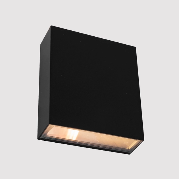 Arandela Led Preto 10w 520lm Ip65 3000k Wall Plus