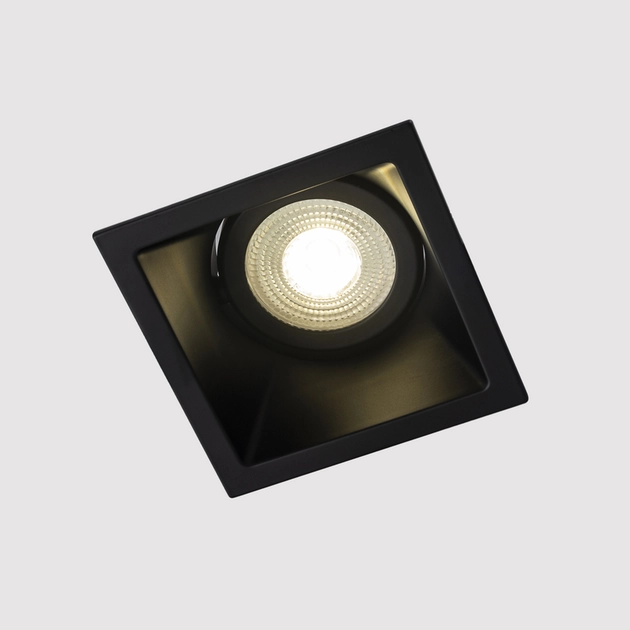 Plafon De Embutir Aluminio Preto Square