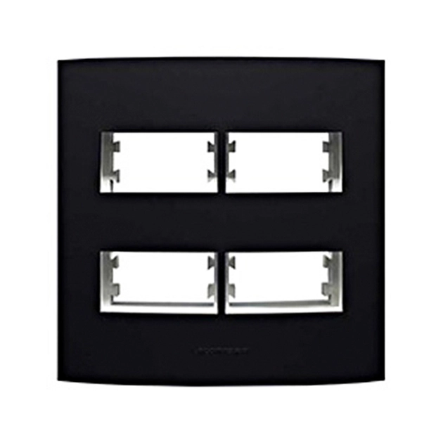 Placa 4x4 4 Modulos Distanciados Preto Inova Pro Class