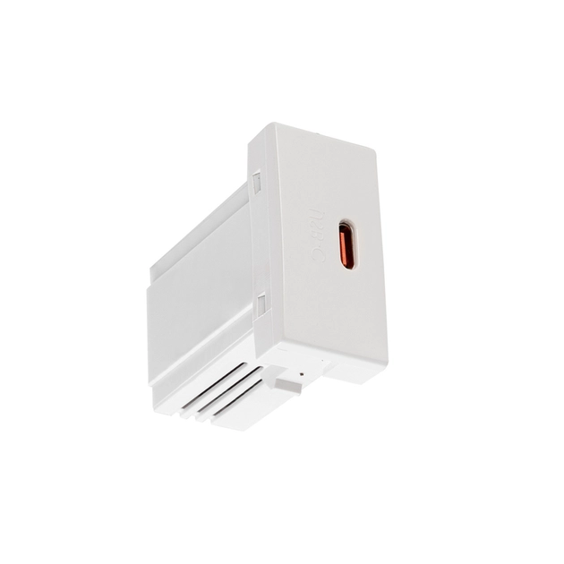 Modulo Tomada Carregador Usb Tipo C Branco Siena