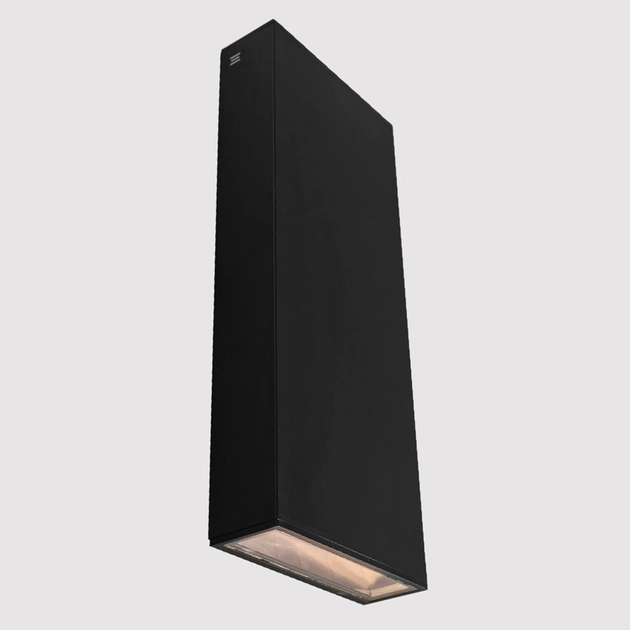 Arandela Led Aluminio Preto 15w 1200lm Ip65 3000k Wall Max