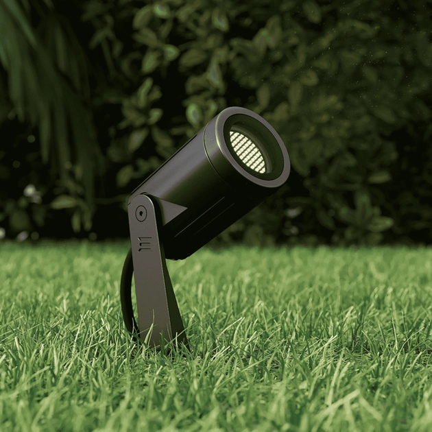 Espeto Led Aluminio Preto 6,5w 360lm Ip67 3000k S.Ground