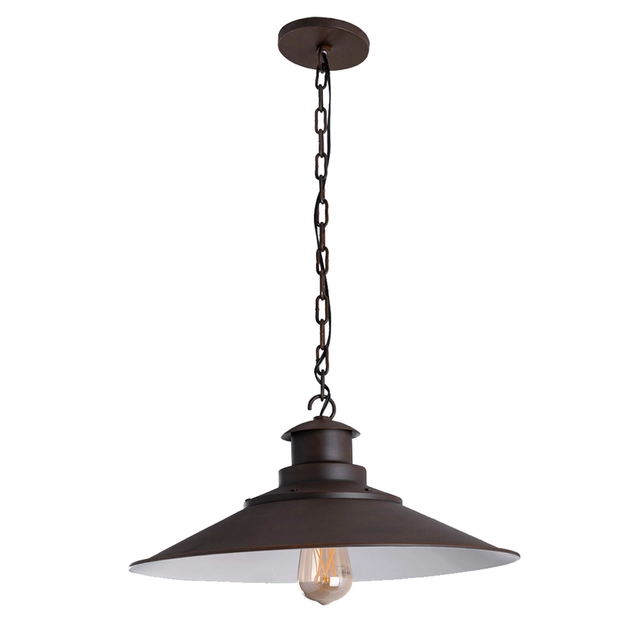 Pendente Aco Aluminio Oxidado 44cm Unico