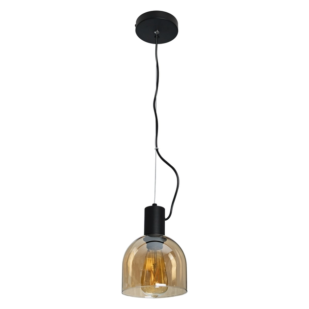 Pendente Metal Vidro Champagne Preto Jetty