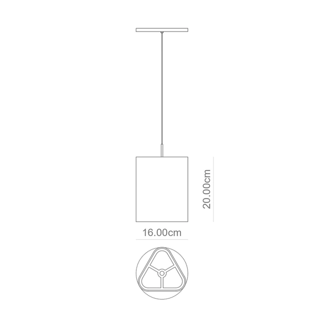 Pendente Madeira Imbuia 16cm Living Hinges