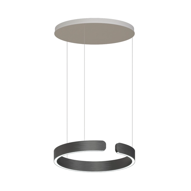 Pendente Led Dimerizavel Aco Titanio 52w 120 Tato