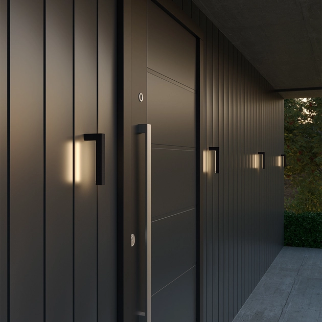 Arandela Led Aluminio Preto 2w 2700k Ip54 Jung