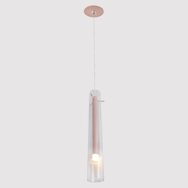 Pendente Led Tubo Vidro Metal 4w 2700k Bo