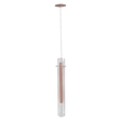 Pendente Led Tubo Vidro Metal 4w 2700k Bo - ROSA FALÉSIA