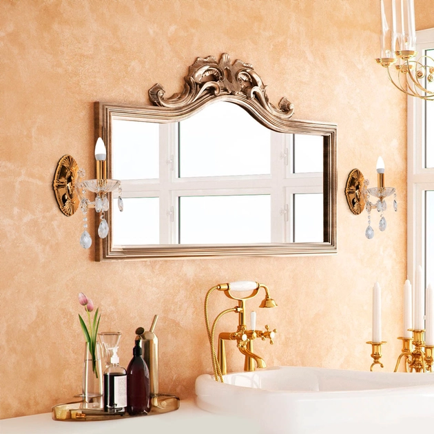 Arandela Cristal K9 Metal Dourado Castle