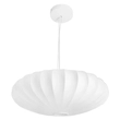 Pendente Tecido E Metal Branco Ø80x30cm Balloon