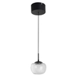 Pendente Led Vidro Ferro Preto Fosco 5w 3000k Soft