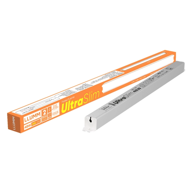 Driver Aluminio Branco 48w 24v 2a Ultra Slim