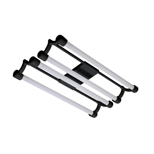 Plafon Sobrepor Aluminio Preto 60cm 40w 6500k Toledo