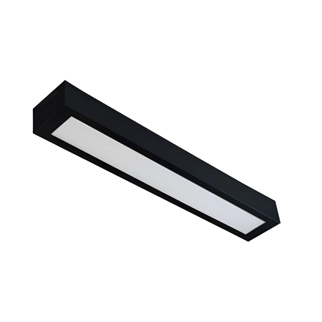 Plafon Sobrepor Led Aluminio Preto 36w 4500lm 3000k Londres