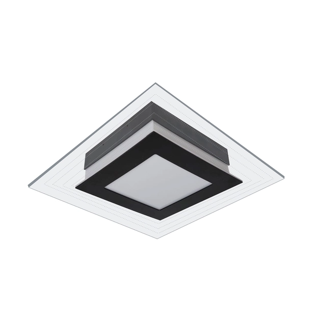 Plafon Led Sobrepor Aluminio Preto 9w 1125lm 6500k Lisboa