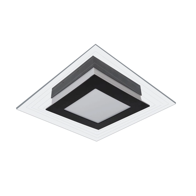 Plafon Led Sobrepor Aluminio Preto 9w 1125lm 4000k Lisboa