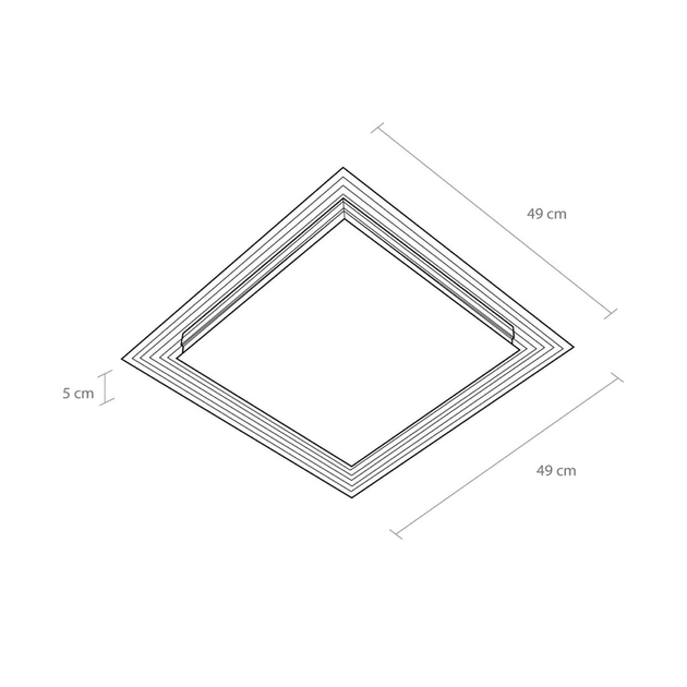 Plafon Led Embutir Quadrado 25w Branco Luz Neutra Lisboa