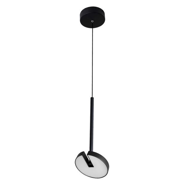Pendente Led Aluminio Preto 12w 3000k Luna