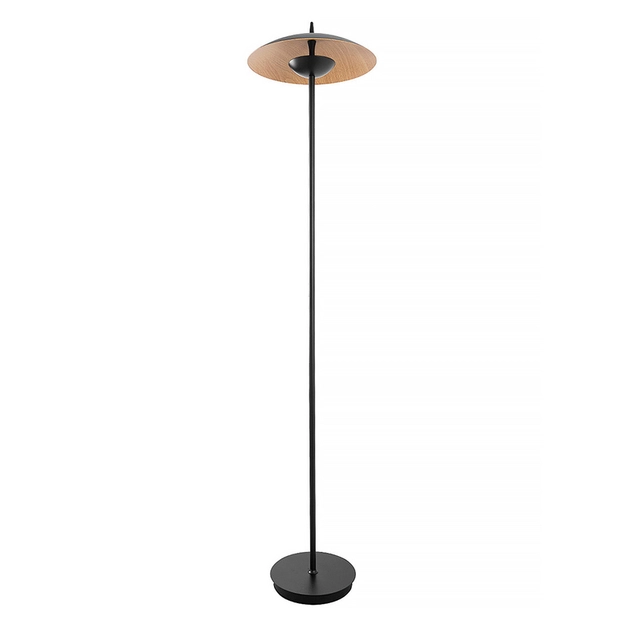 Luminaria De Piso Led Metal Preto Freijo 16w 3000k Shimeji