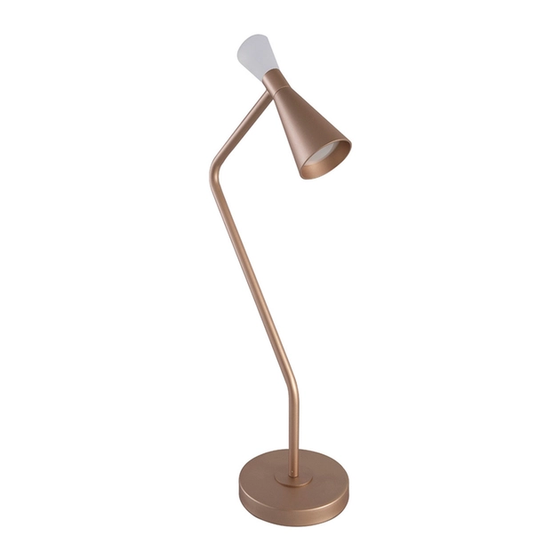 Luminaria De Mesa Led Aluminio Champagne 6w 3000k Ramus