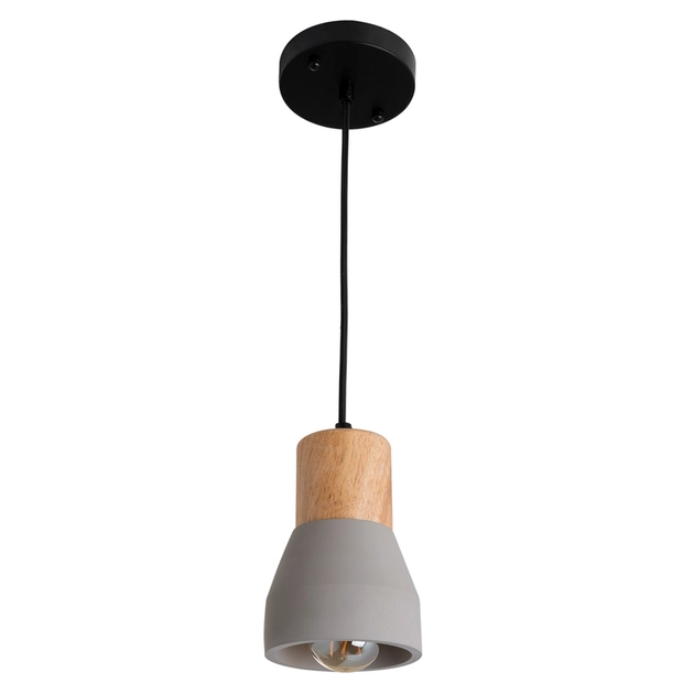 Pendente Madeira Concreto Bottle