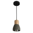 Pendente Concreto Madeira Bottle - VERDE