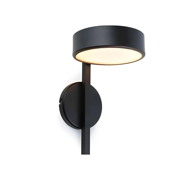 Arandela Led Aluminio Preto 8w 600lm 3000k Cake