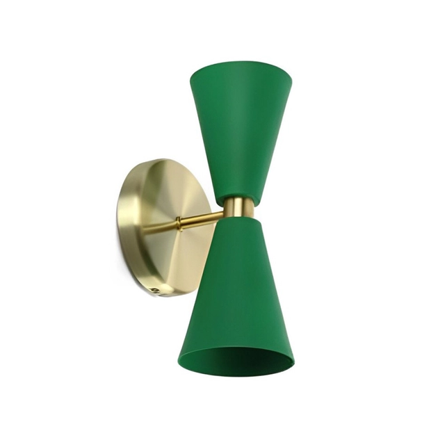 Arandela Aluminio Verde E Dourado Parma