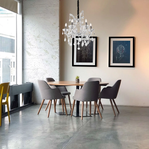 Lustre Cristal K9 Metal Cromado Florenca
