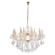 Lustre Cristal K9 Metal Dourado Ø95cm Castle