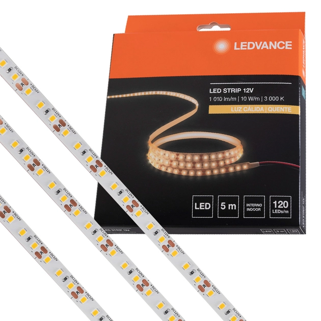 Fita De Led 10w Por Metro 12v 5m Irc80 3000k Value