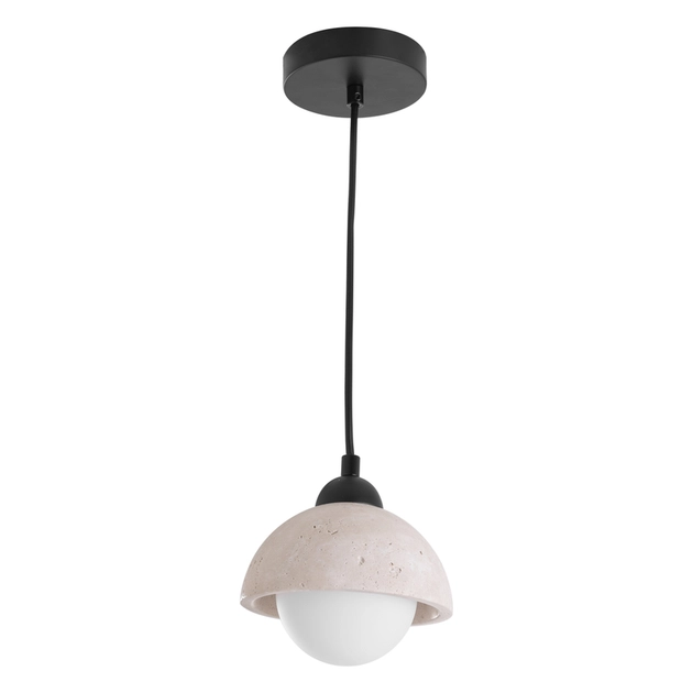 Pendente Vidro Pedra Travertino Elegance