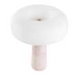 Luminária De Mesa Led Pedra Travertino 12w 3000k Elegance