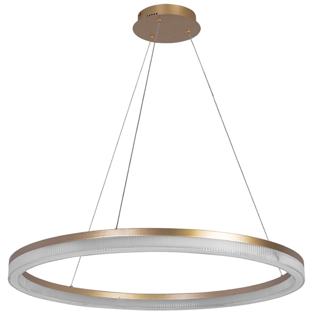 Pendente Led Aluminio Dourado 45w 3000k Anelo